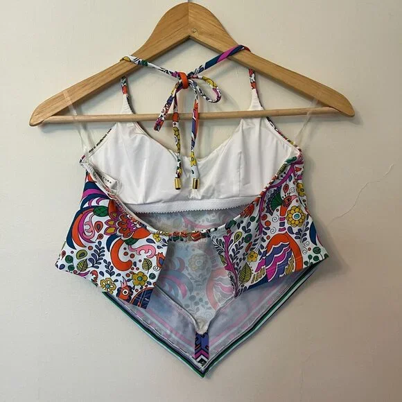 Trina Turk Halter Scarf Style Bikini Top - NWT - Size 4 - Picture 2 of 6
